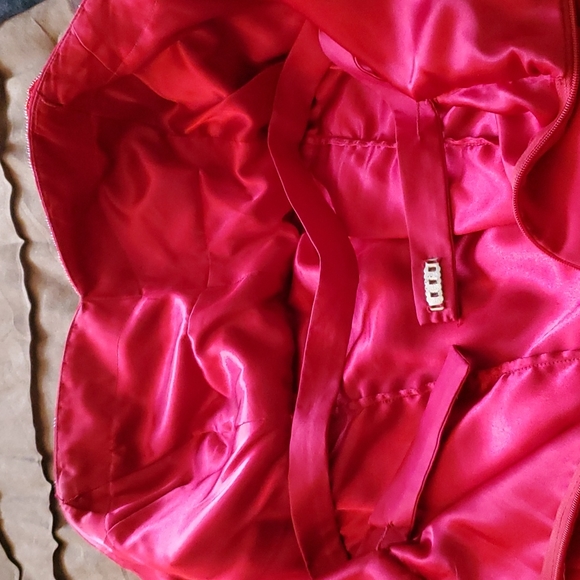 Red Prom dress size 8 strapless roomy for large chest - Picture 5 of 6